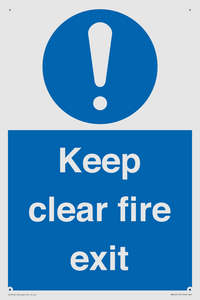 Keep Clear Fire Exit